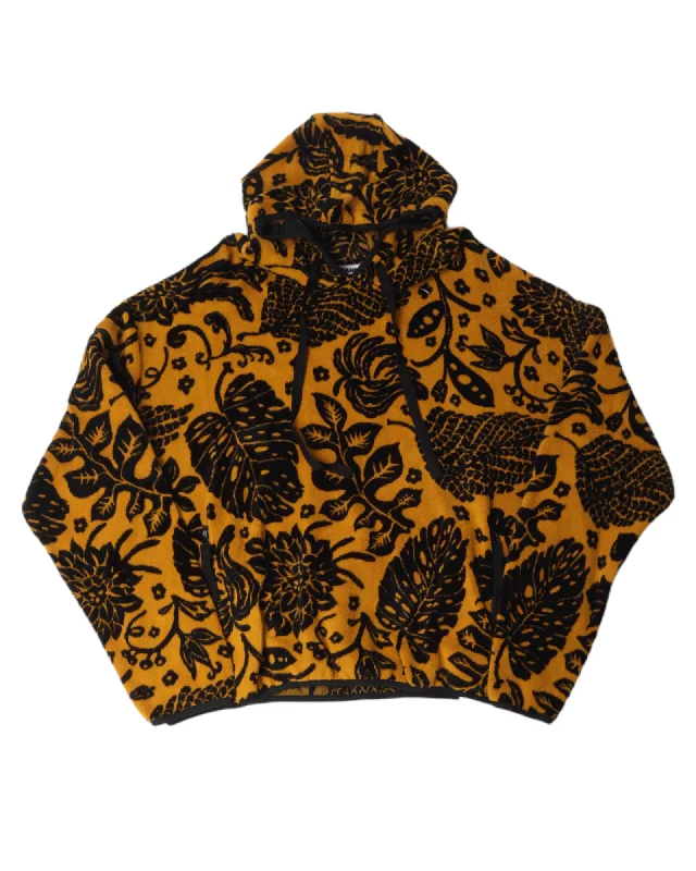 Brown Fleece Hoodie Hoodie with V-Neck Classic Versatile