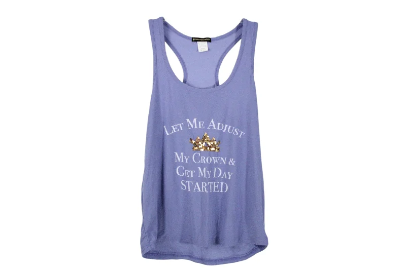 Not A Morning Person "Let Me Adjust My Crown" Tank | S activewear tank top