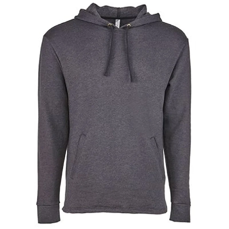 Next Level Unisex Heather Black PCH Pullover Hoodie Elbow Length Sleeve