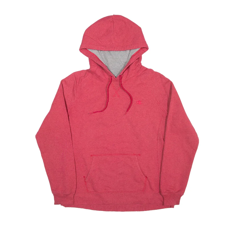 CHAMPION Hoodie Pink Pullover Womens L Long Bell Sleeve