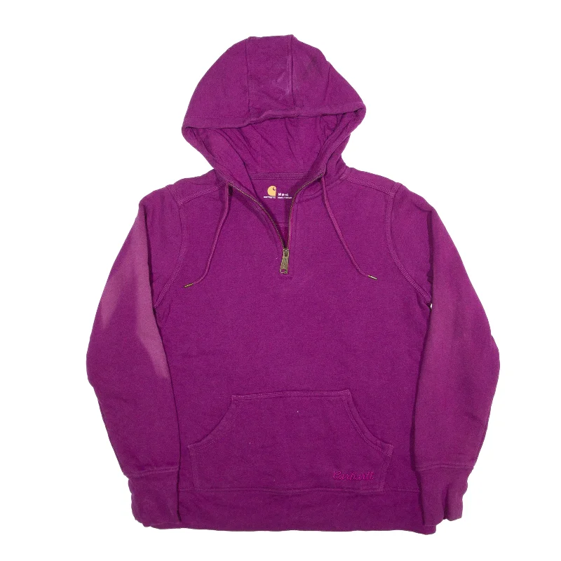 CARHARTT Hoodie Purple Pullover Womens M Tight Sleeve Top