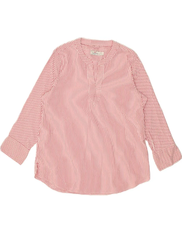 VINEYARD VINES Womens Pullover Shirt UK 14 Large Red Striped Cotton Asymmetrical Hem Sweater VINEYARD VINES Womens Pullover Shirt UK 14 Large Red Striped Cotton Asymmetrical Hem Sweater