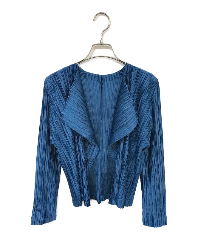 [Pre-owned] PLEATS PLEASE Topper Pleated Cardigan PP51-J0128 Beaded Cardigan Sequined Faux Fur