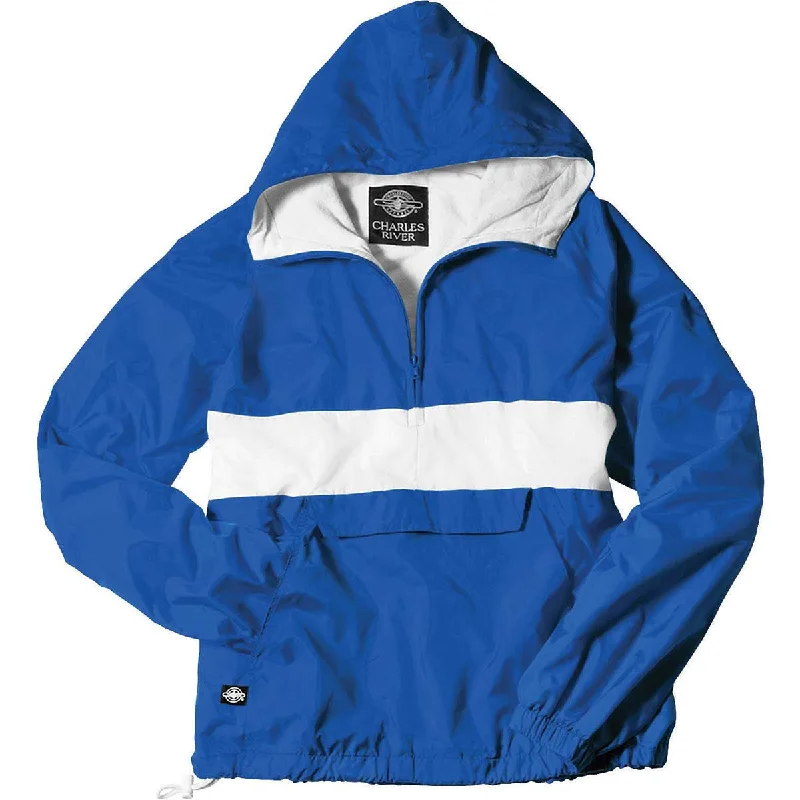 Charles River Unisex Royal/White Classic Charles River Striped Pullover Keyhole Neck Pullover