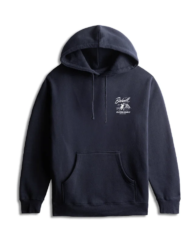 Drop In Hoodie - Navy Hoodie with Hem Drawcord Adjustable Customizable