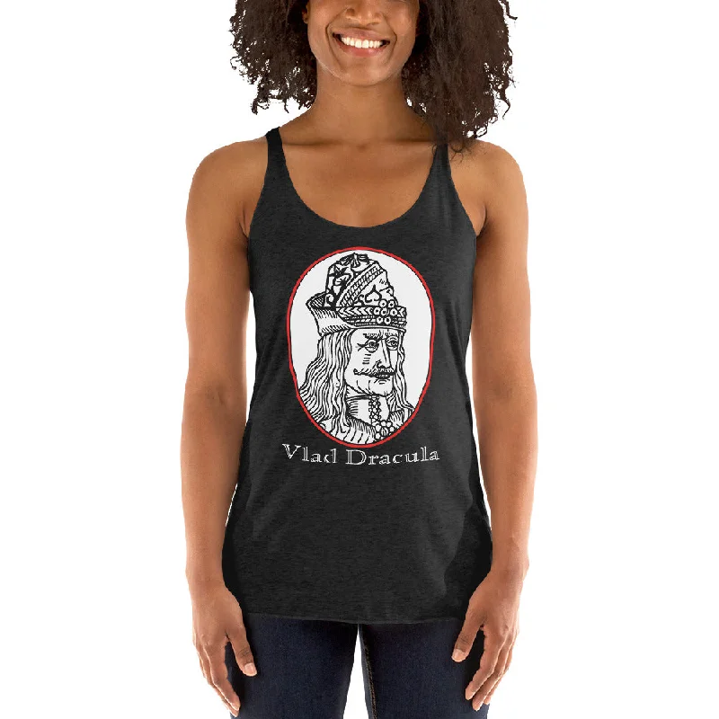 Vlad The Impaler Dracula Bram Stoker's Original Vampire Women's Racerback Tank Top Shirt sheer tank top