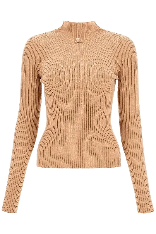 Fleece Pullover  - Beige Turtleneck Warm Pullover