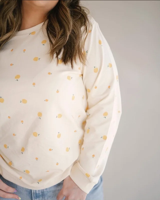 Cozy Pullover Crewneck Sweatshirts |Peachy Love| Adult Bateau Neck Pullover