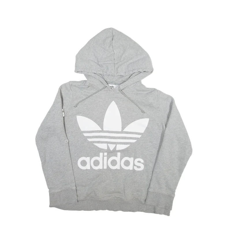 ADIDAS 2018 Hoodie Grey Pullover Womens UK 16 Slit Sleeve Stylish
