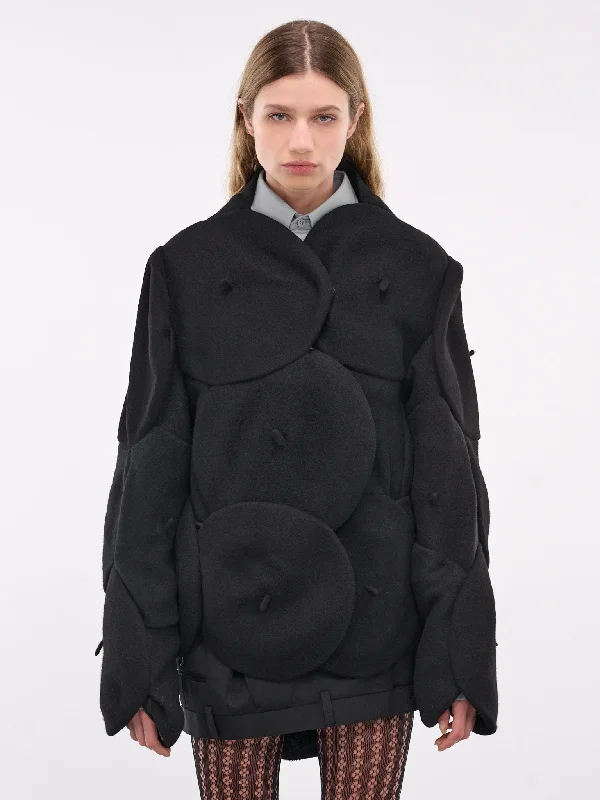 Beret Jacket (W24036BJ2-BLACK) Trench Coat Raincoat Waterproof Jacket