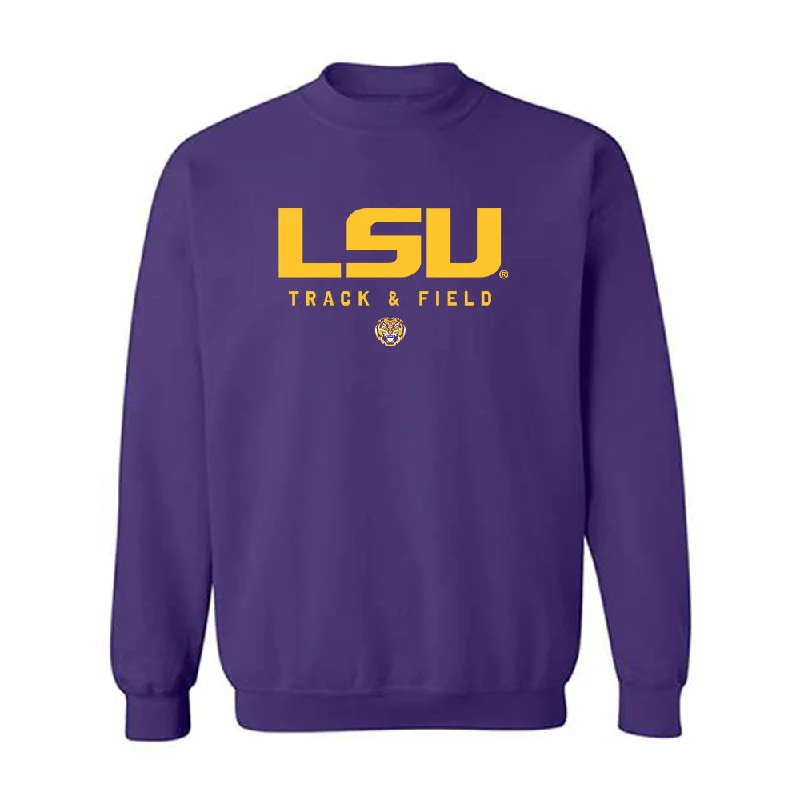 LSU - NCAA Women's Track & Field : Ella Onojuvwevwo - Classic Shersey Crewneck Sweatshirt Hoodie with Sequins Glamorous Eye-catching