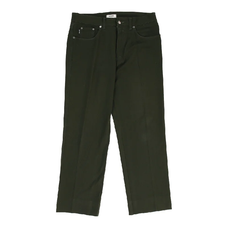 Moschino Trousers - 34W UK 14 Green Cotton Trousers Corduroy Warm