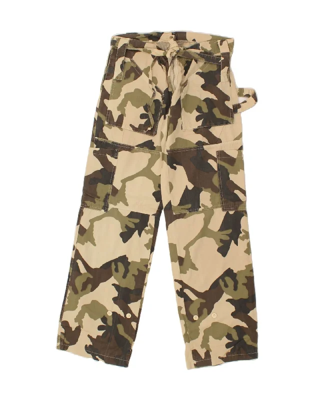 VINTAGE Womens Straight Cargo Trousers W30 L34 Khaki Camouflage Army Trousers Recommended Stylist VINTAGE Womens Straight Cargo Trousers W30 L34 Khaki Camouflage Army Trousers Recommended Stylist