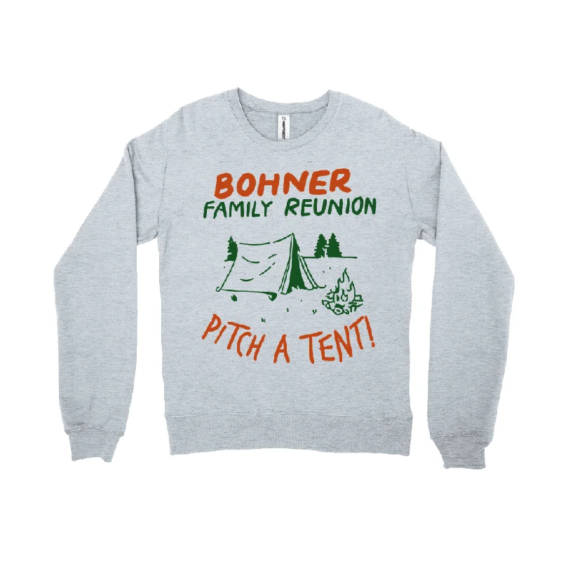 Bohner Family Reunion Crewneck Sweatshirt Hoodie with Hem Patch Decorative Personalized