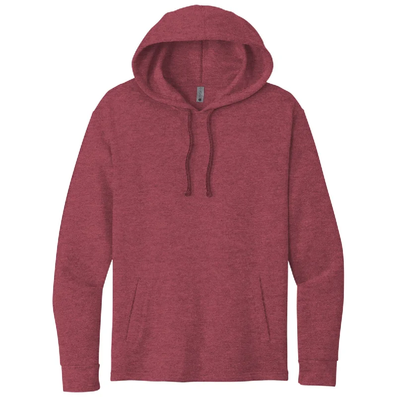 Next Level Unisex Heather Cardinal PCH Fleece Pullover Hoodie Ruffle Neck Pullover