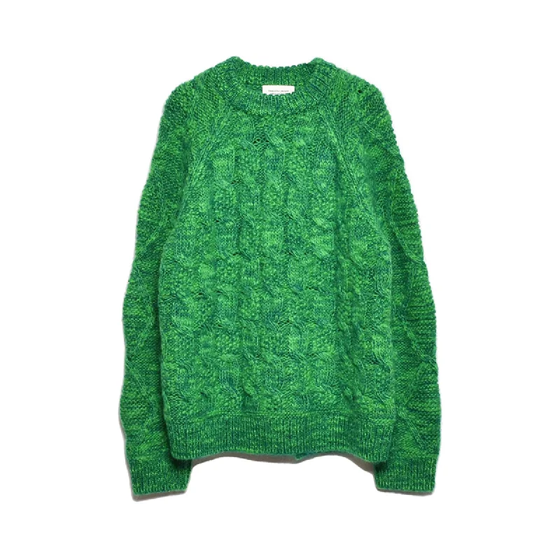 [beautiful people]broccoli alan knitting pullover/GREEN(1335210004) Shirred Sleeve Feminine