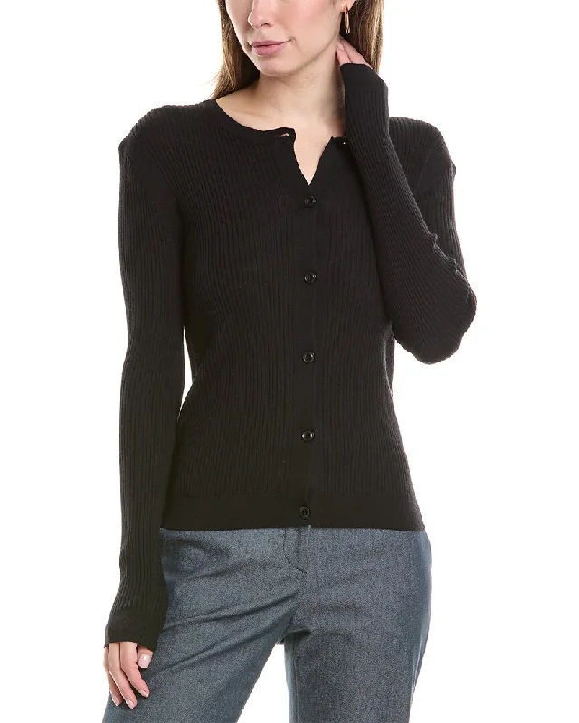 St. John Wool & Silk-Blend Cardigan Lace Blend Ribbed Blend Corduroy Blend