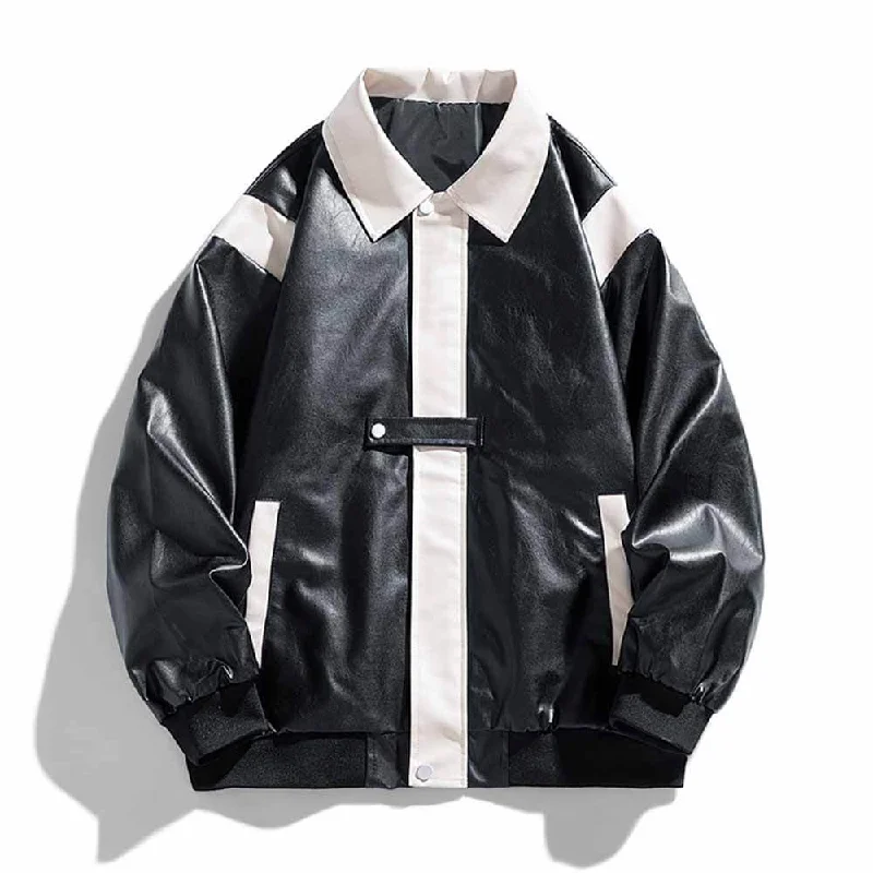 Colorblock Cropped Lapel Biker Leather Jacket Coat Lace Jacket Ribbed Jacket Sequined Jacket