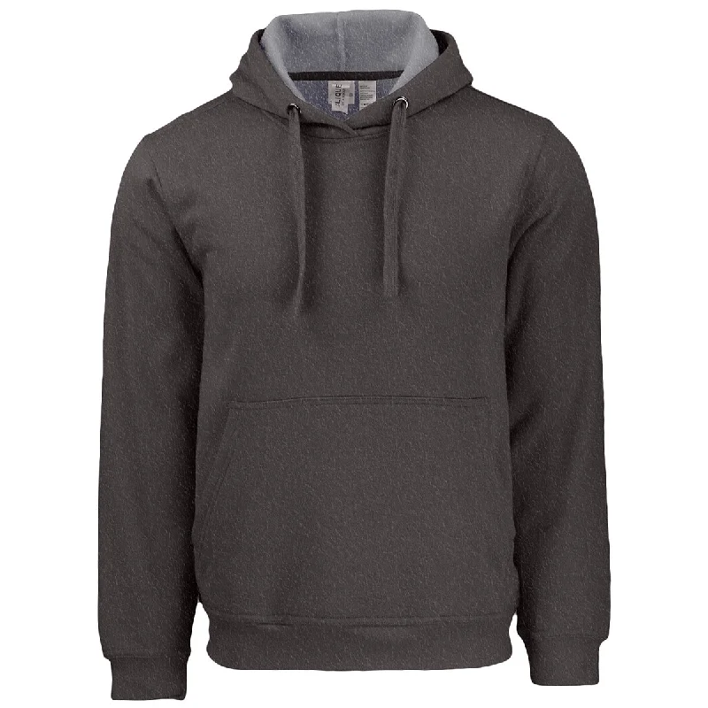 Clique Unisex Anthracite Melange Stockholm Pullover Hoodie Slim Sleeve Pullover