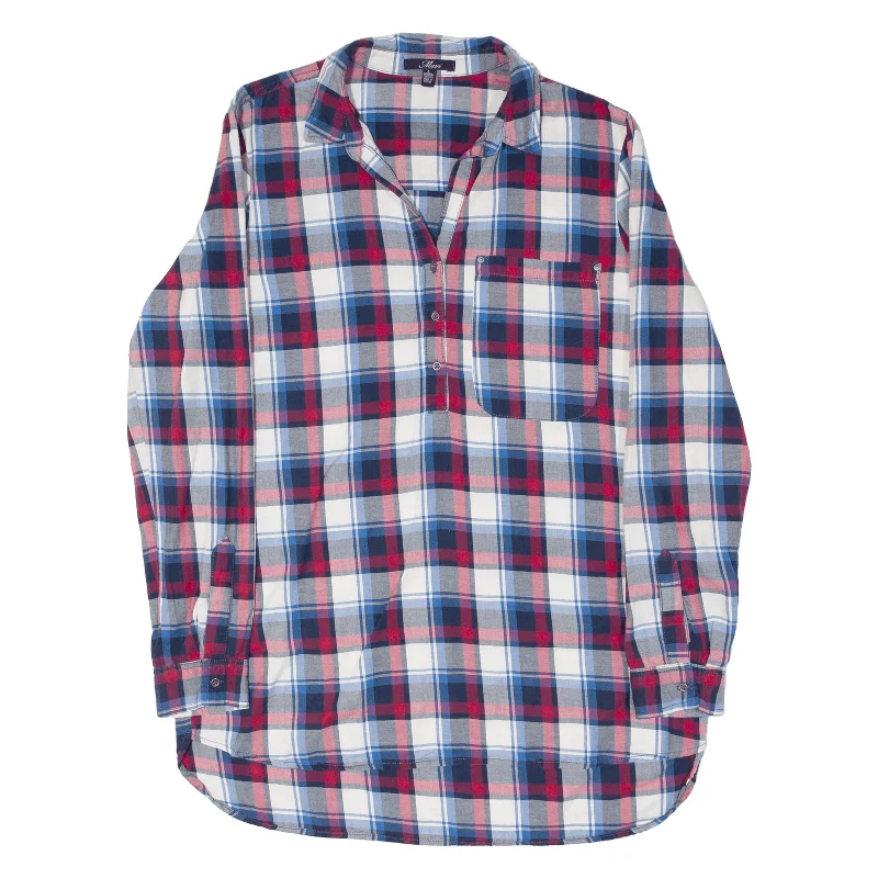 MAVI Pullover Womens Shirt Blue Plaid Long Sleeve L Fleece Warm Pullover