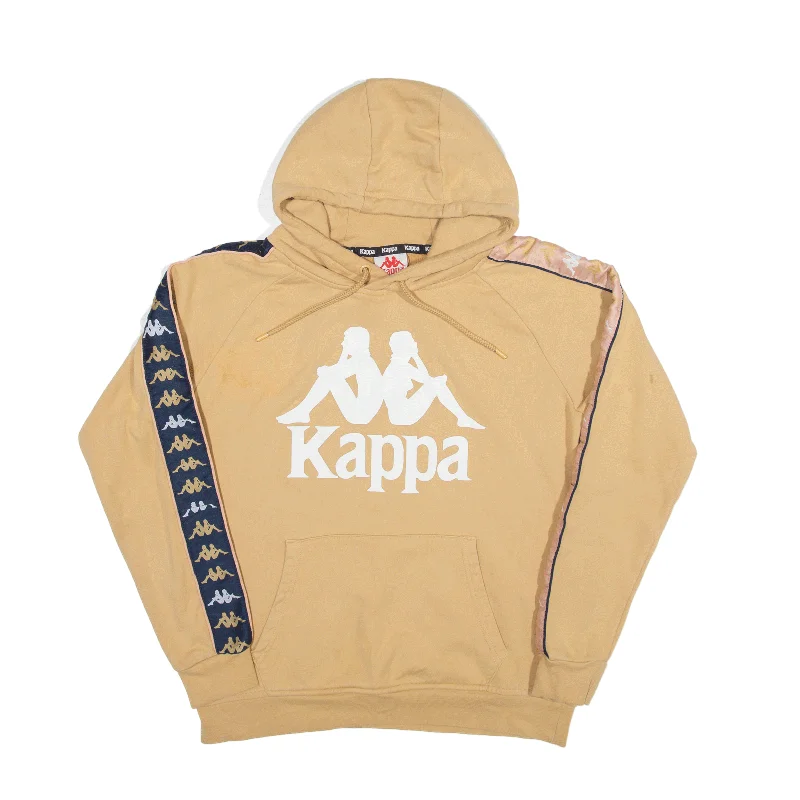 KAPPA Hoodie Beige Pullover Womens M Button Front Sweater