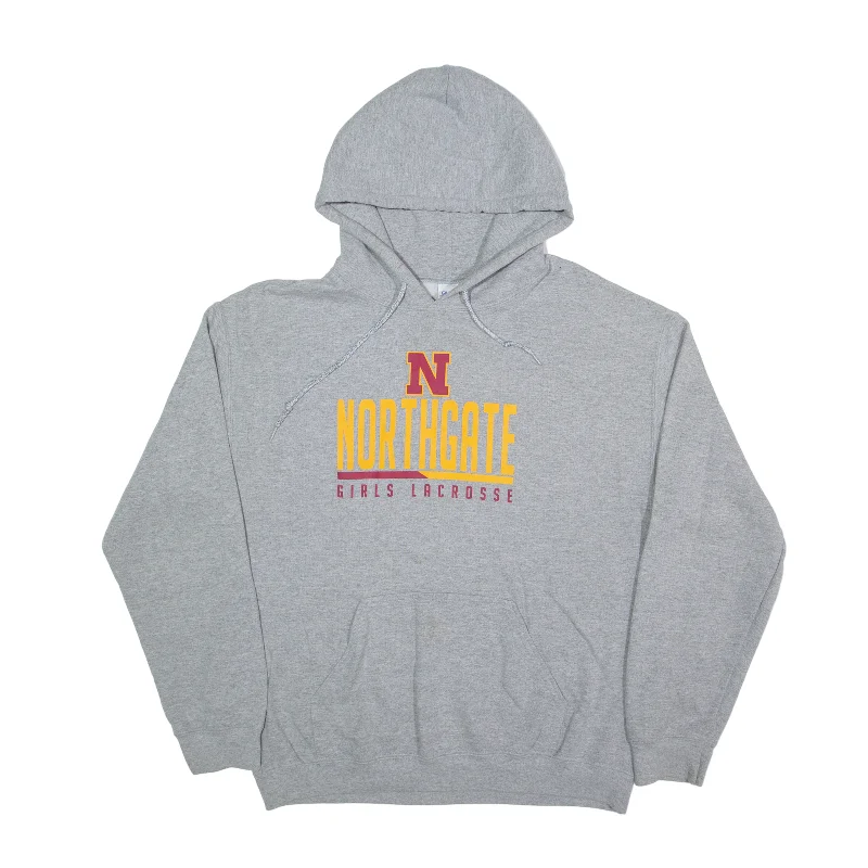 GILDAN Northgate Grils Lacrosse Hoodie Grey Pullover Womens M Seamless Knit Pullover GILDAN Northgate Grils Lacrosse Hoodie Grey Pullover Womens M Seamless Knit Pullover