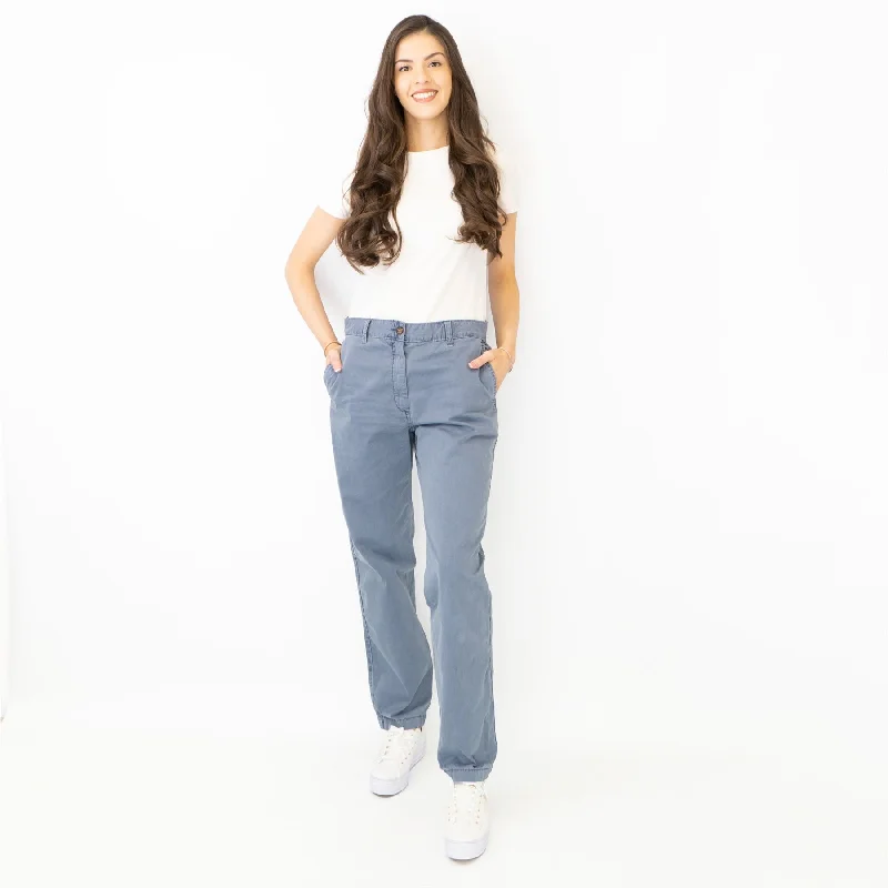 M&S Cotton Rich Tapered Leg Ankle Grazer Blue Stretch Cotton Chino Trousers Trousers Timeless Classic M&S Cotton Rich Tapered Leg Ankle Grazer Blue Stretch Cotton Chino Trousers Trousers Timeless Classic