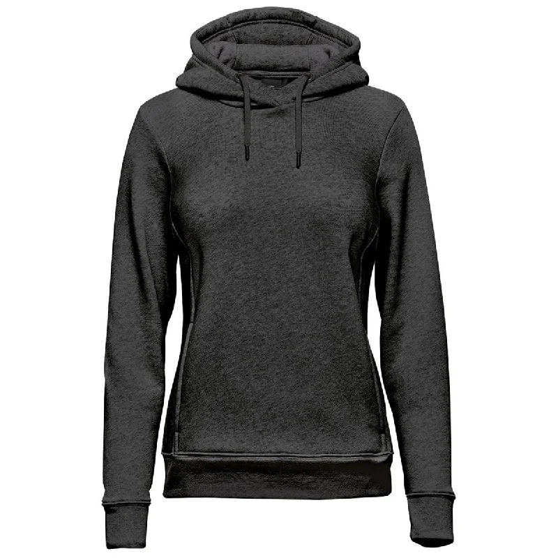 Stormtech Women's Charcoal Heather Monashee Fleece Pullover Hoodie Hoodie with Cropped Fit Short Trendy