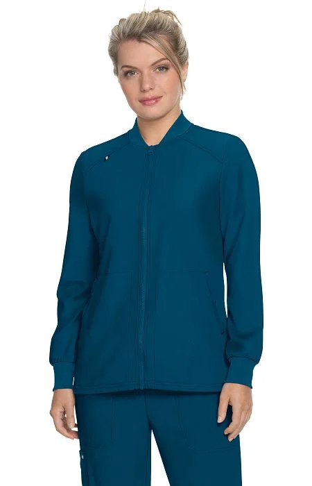 Always in Motion Jacket by KOI XXS-3X /  Caribbean Blue Tiered Jacket Buttoned Jacket Zippered Jacket