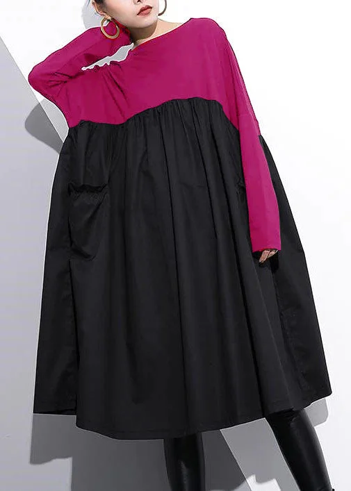 stylish Rose cotton shift dress plus size cotton clothing dress Elegant high waist patchwork cotton dress stylish Rose cotton shift dress plus size cotton clothing dress Elegant high waist patchwork cotton dress