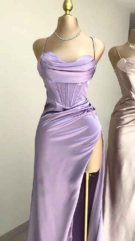 Trendy Lavender Sheath Prom Dress,Evening Dress  cc957