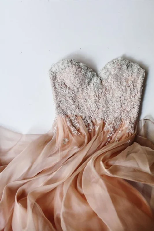 Champagne chiffon sweetheart beading long evening dresses ,long prom dress for teens cg13193 Champagne chiffon sweetheart beading long evening dresses ,long prom dress for teens cg13193