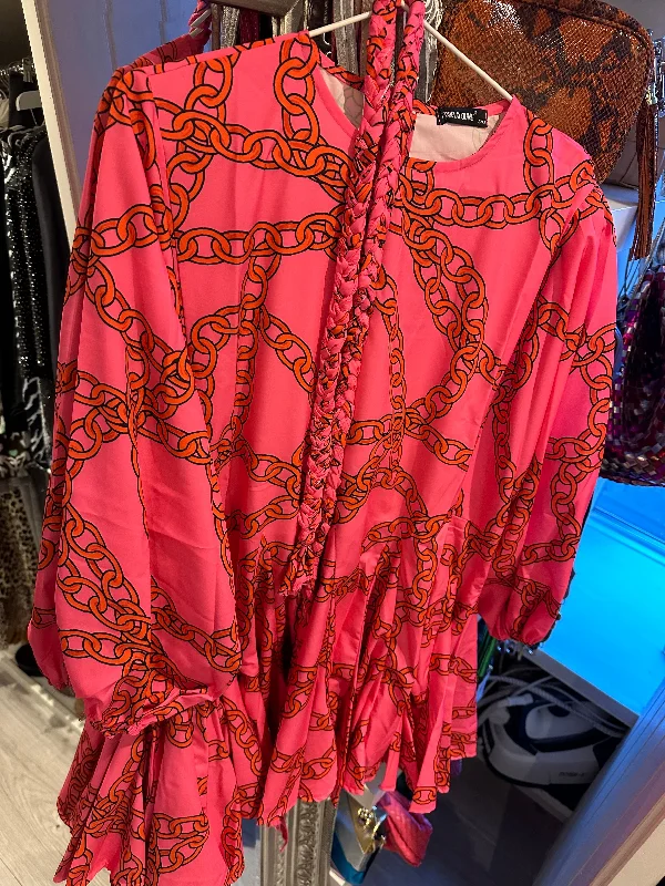 Pink rope belt top/dress