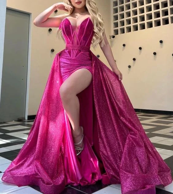 V-Neck Strapless Ruched A-Line Long Evening Dress cc977