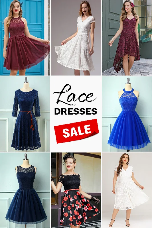 Time-Limited Spike For Lace Dress (1 pc - Random Style & Color)