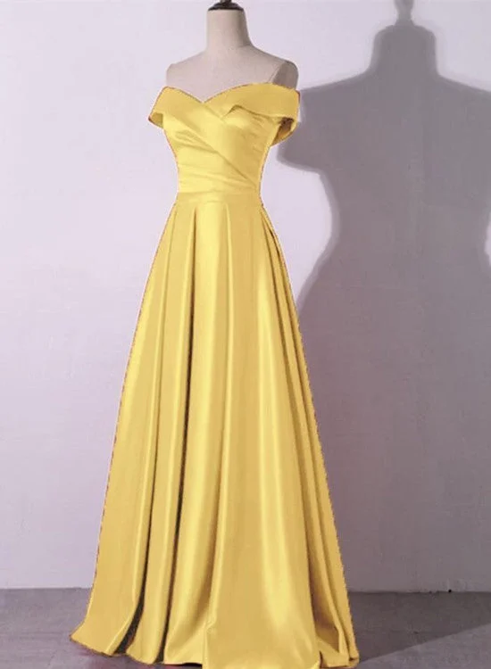 Beautiful Satin Long Party Dress 2020, A-line Prom Dress Tunics Office stylish