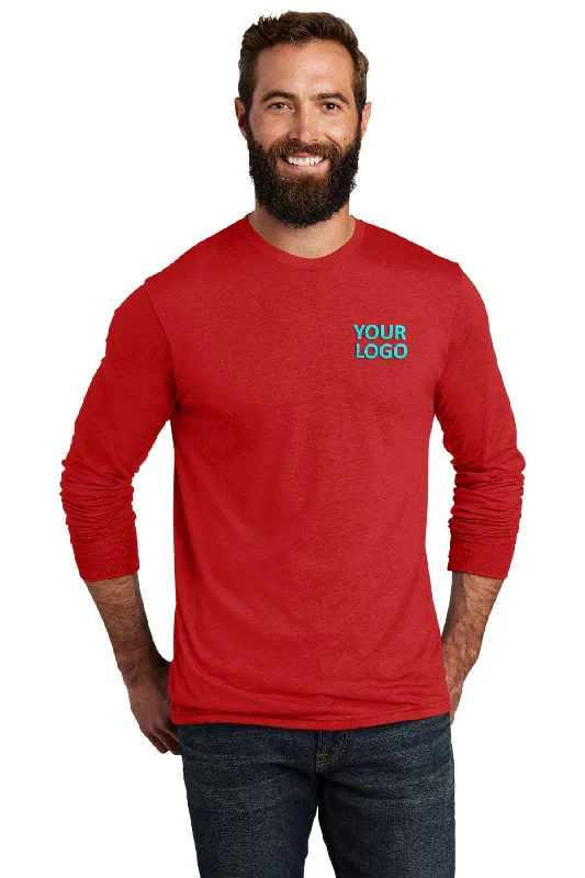 Allmade Unisex Tri-Blend Customized Long Sleeve Tee, Rise Up Red Cozy Warm Stylish