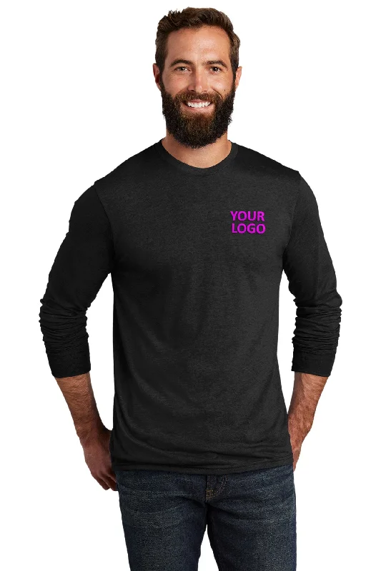 Allmade Unisex Tri-Blend Custom Long Sleeve Tee, Space Black Asymmetrical Pockets Print Allmade Unisex Tri-Blend Custom Long Sleeve Tee, Space Black Asymmetrical Pockets Print