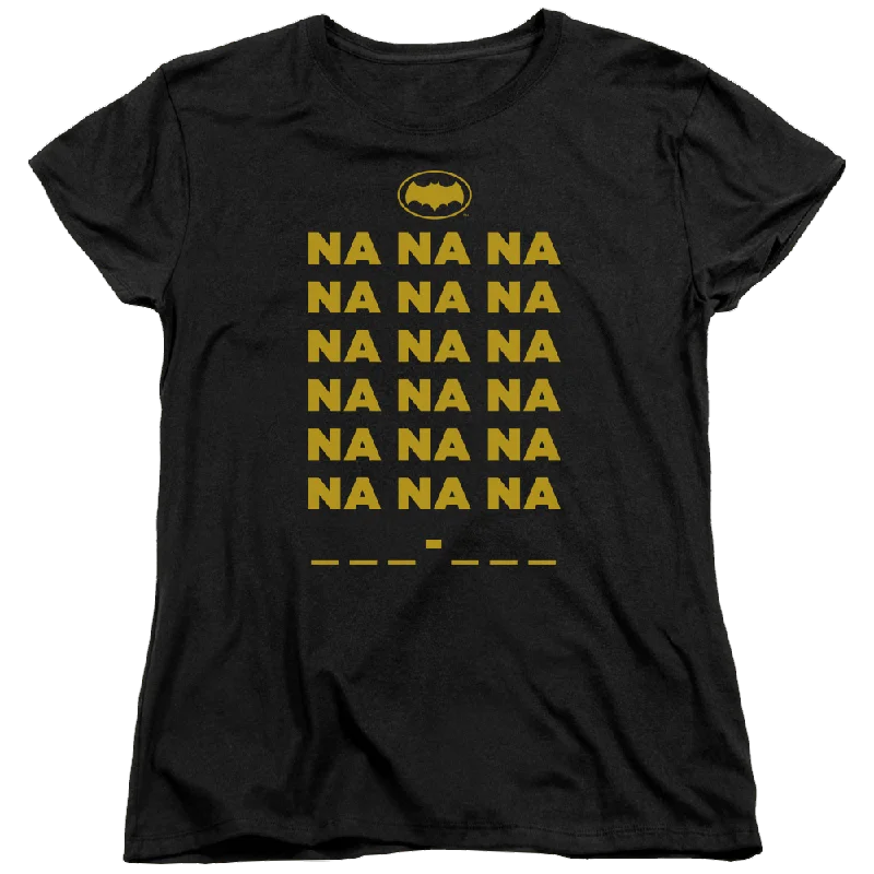 Batman - Classic TV Series Na Na Na - Women's T-Shirt Machine Wash Dry Clean Hand Wash Batman - Classic TV Series Na Na Na - Women's T-Shirt Machine Wash Dry Clean Hand Wash