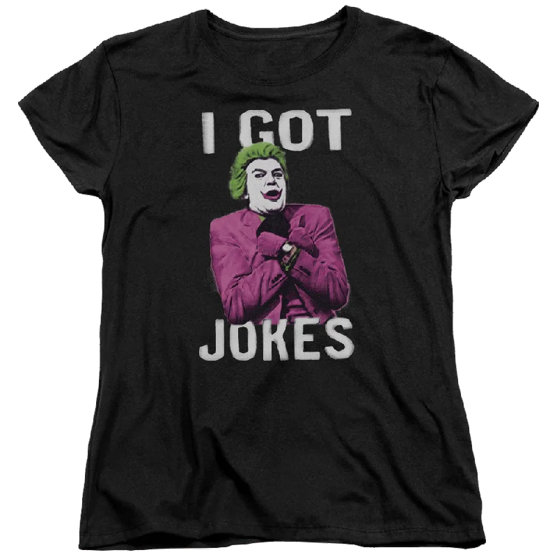Batman - Classic TV Series Got Jokes - Women's T-Shirt Chenille Blend Fleece Blend Nylon Blend Batman - Classic TV Series Got Jokes - Women's T-Shirt Chenille Blend Fleece Blend Nylon Blend