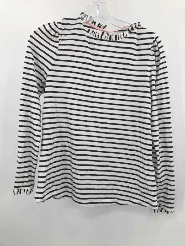 Pre-Owned Boden Ivory Size 6 Stripe T-shirt Hooded Caped Shawl Collar