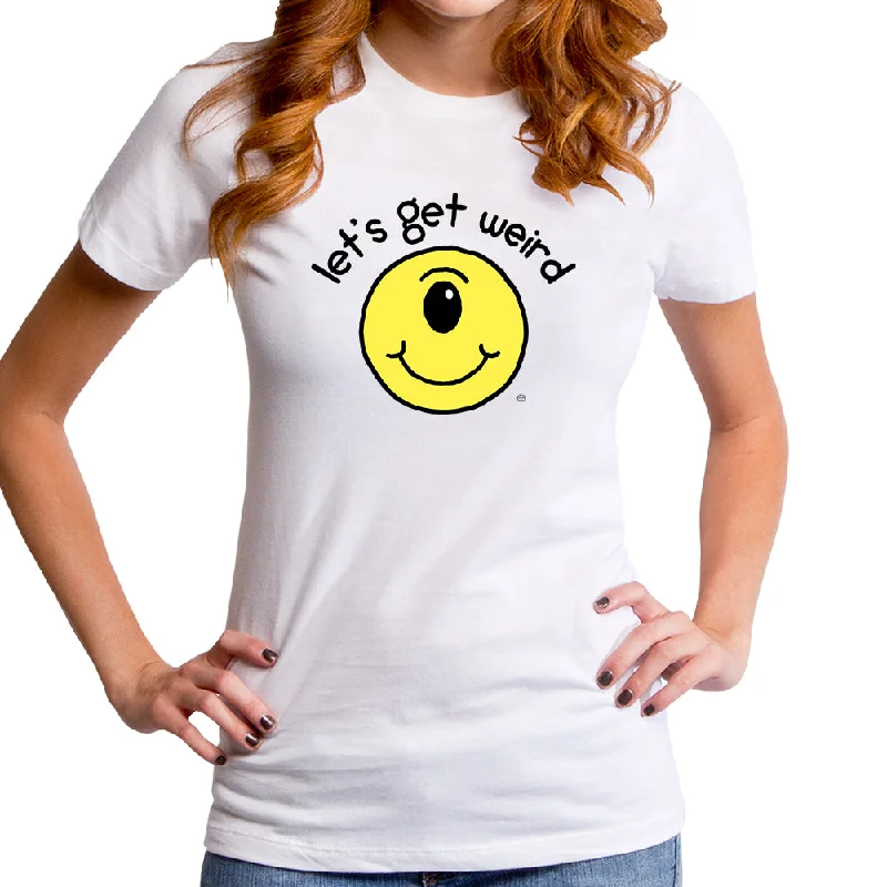Let's Get Weird Women's T-Shirt Chenille Blend Fleece Blend Nylon Blend