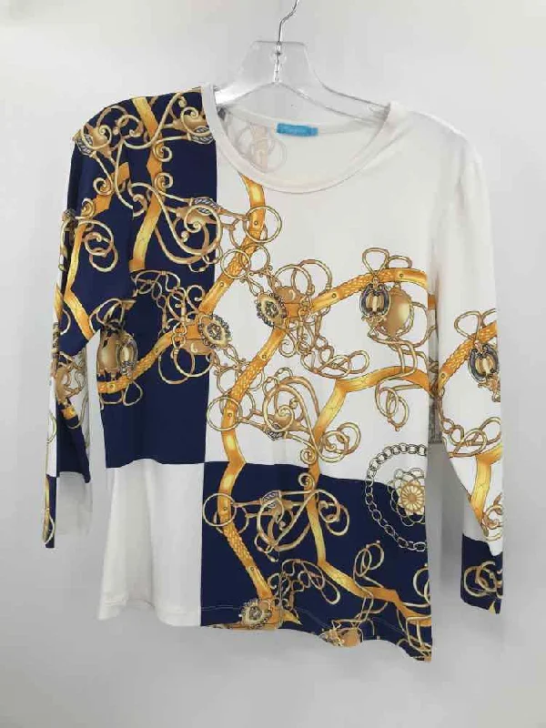 Pre-Owned J Mclaughlin Ivory Size Small Printed T-shirt Fitted T-Shirt Seamless Stretchy Pre-Owned J Mclaughlin Ivory Size Small Printed T-shirt Fitted T-Shirt Seamless Stretchy