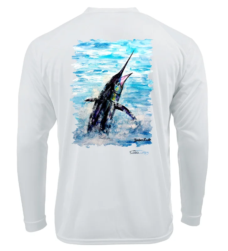 Lobo Lures Pacific Fly Rash Guard LS Performance UPF 50 Unisex Shirt Mesh Blend Leather Blend Suede Blend Lobo Lures Pacific Fly Rash Guard LS Performance UPF 50 Unisex Shirt Mesh Blend Leather Blend Suede Blend