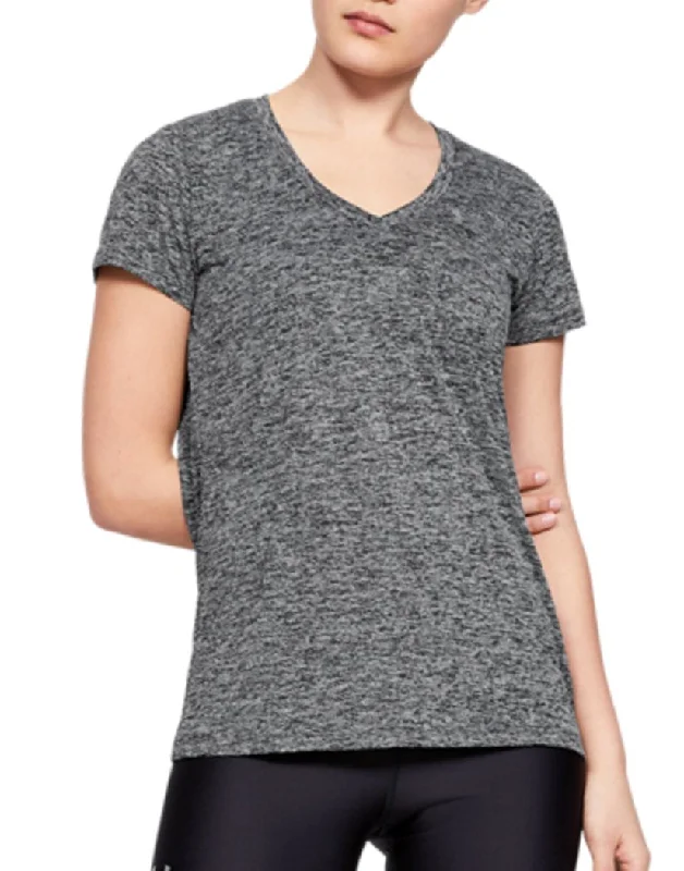 Under Armour Women UA Tech & Twist V Neck T-Shirt 1258568 Fashionable Trendy Casual
