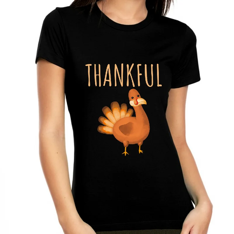 Funny Thanksgiving Shirts for Women Funny Thankful Shirts for Women Womens Fall Tops Funny Turkey Shirt Chenille Blend Fleece Blend Nylon Blend