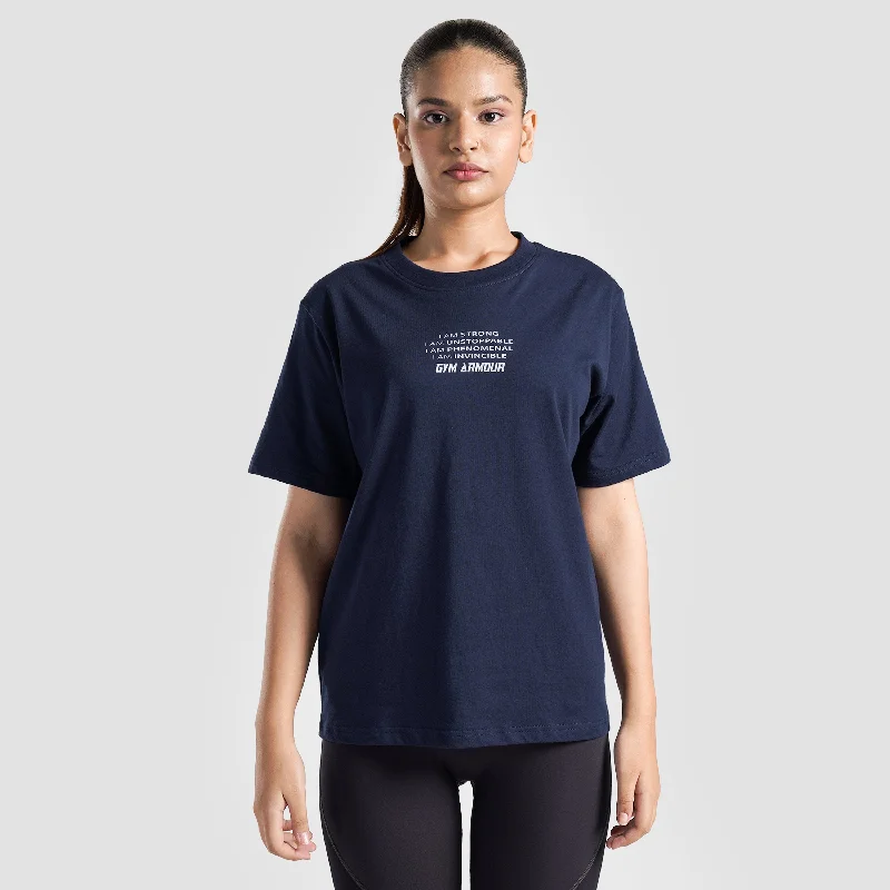 GA Unstoppable Tee (Navy) Zippered Front Buttoned Front Snap Front