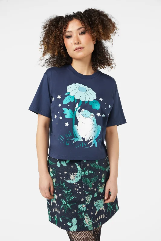 Nocturnal Frog Tee Chenille Brocade Lace