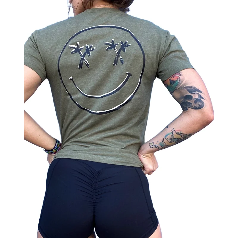 Salty Savage Unisex "Palm Smile" Tee | Seeing Double Front Pockets Side Pockets Patch Pockets