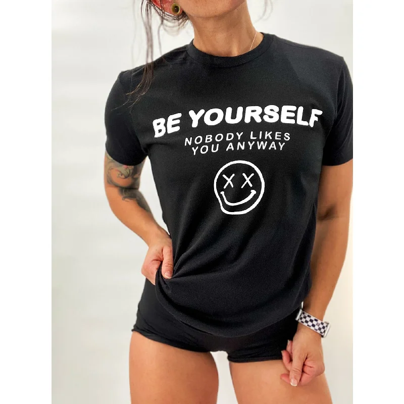 Salty Savage Unisex “BE YOURSELF” Tee Seamless Knitted Crochet